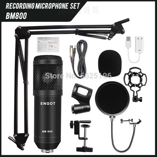 BM 800 home Studio recording equipment condenser microphone mic kit set with BM800 BM-800 for Broadcasting karaoke computer