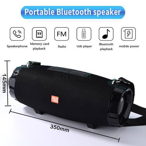 40W Portable Bluetooth Speaker Boom box TG526 wireless Outdoor Column Waterproof 3D stereo Subwoofer support TF FM Radio USB