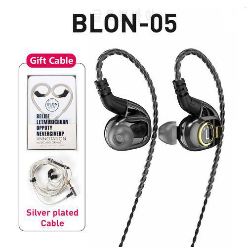 BLON BL-05 BL03 10mm Carbon Diaphragm DD HIFI In Ear Monitor Earphone Gaming Wired Earbuds Headset Sport Headphone BL05 BL-03