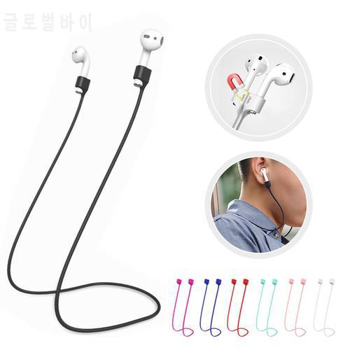 Anti Lost Strap Magnetic String Rope For AirPods Pro Strap Silicone Headset Hanging Neck Rope For AirPods 3 1 2 Cable Lanyard