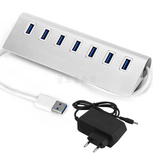 USB HUB 3.0 7 Ports Multi Splitter With Power Adapter Switch Hab High Speed 5Gbps For Macbook Pro Laptop PC Computer Accessories