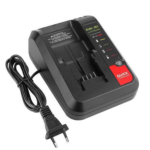 New Replacement Lithium Battery Charger for Black and Decker PORTER CABLE Stanley Lithium Battery Charger 2A 10.8-20V 100-240V