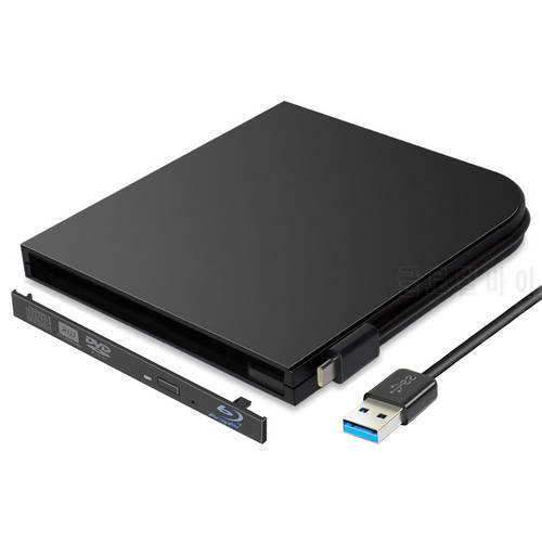 Portable Blu-ray Player Case Type C USB3.1+USB 3.0 SATA 9.0/9.5mm External Optical Disk Drive Case Box for PC Laptop Notebook