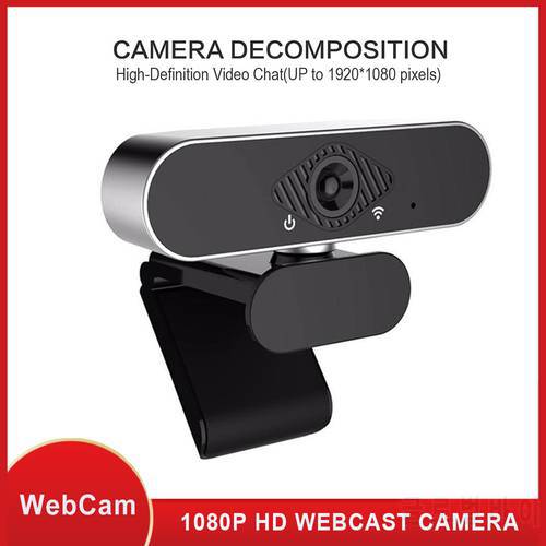 Computer Webcam with Built-in Microphone 2MP Full HD 1080P Widescreen Video Work Home Accessories USB Web Camera for PC