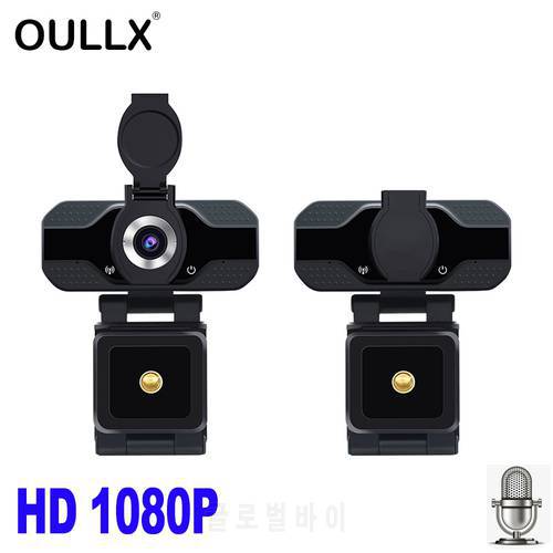 OULLX HD 1080P Webcam Built-in Microphone Smart Web Camera USB Pro Camera for Desktop Laptops PC Game Cam For OS Windows Linux
