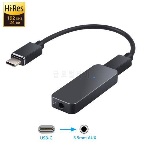 192kHz USB C DAC Converter Portable HIFI Headphone Amplifier Type C to 3.5mm earphone Adapter For Android System Smartphone