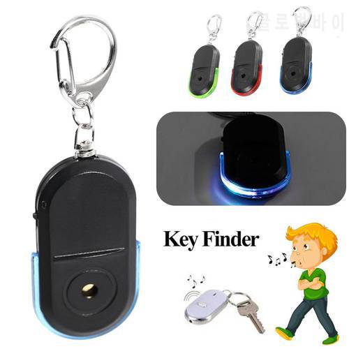 New Portable Size Elderly Anti-lost Alarm Key Finder Wireless Useful Whistle LED Light Locator Find Keychain