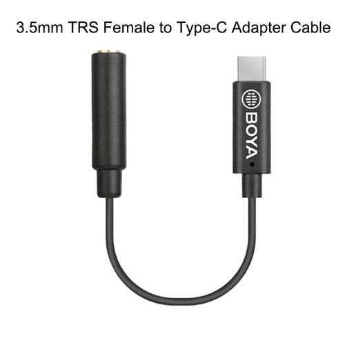 BOYA BY-K6 3.5mm TRS Female to Type-C Adapter Cable for DJI OSMO Pocket Video Stabilizer Gimbal Connect to Camera Microphone