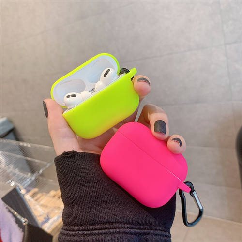 Fluorescent Neon Solid Color for Apple Airpods Pro 3 2 1 Case Wireless Earphone Protective Cover for Air pods Pro Headphone Case
