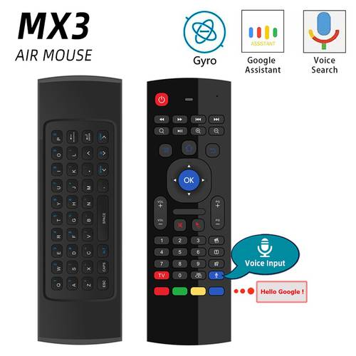 MX3 MX3-L Backlit Air Mouse Universal Smart Voice Remote Control 2.4G RF Wireless Keyboard for Android tv box H96 Max X96 mini