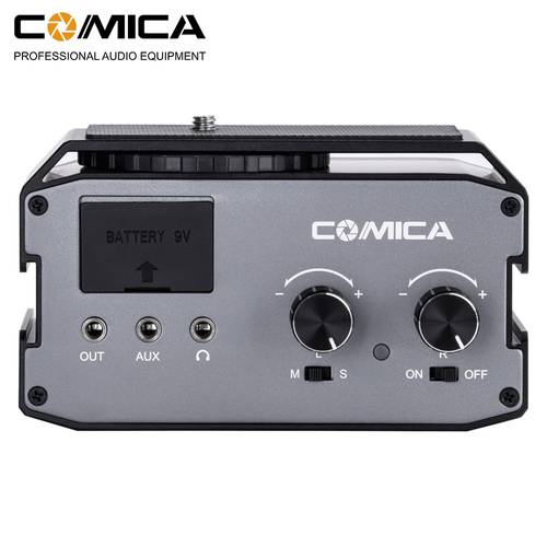 COMICA CVM-AX3 Dual XLR/6.35MM/3.5MM Microphone Audio Mixer Adapter for Canon Nikon DSLR camera camcorder for shooting videos