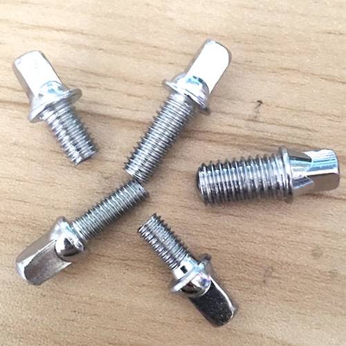 silver M6 common use standard outer square bolts drum bolts drum screws 10mm 15mm 20mm 25mm 30mm 35mm length 6 pieces 1 lot