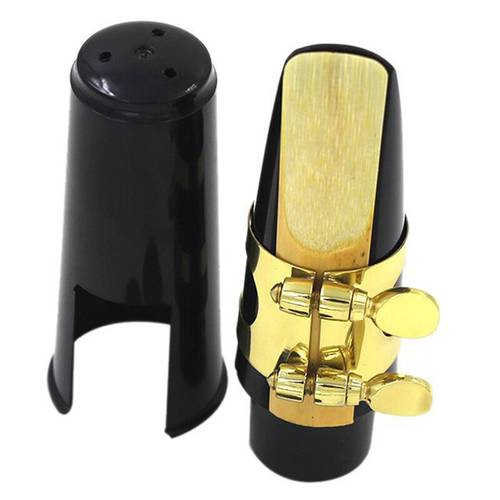 Alto Sax Saxophone Mouthpiece Plastic with Cap Metal Buckle Reed Mouthpiece Patches Pads Cushions 8