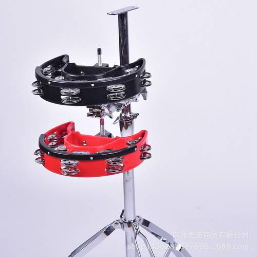 Double Ring Moon Tambourine Tambourine Jazz Drum Rhythm Tamborine Percussion Instrument Accessories