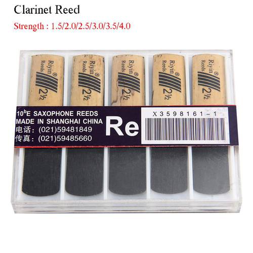 High quality 10pcs Clarinet Reeds Set with Strength 1.5/2.0/2.5/3.0/3.5/4.0 Wind Instrument Reed Saxophone Accessories