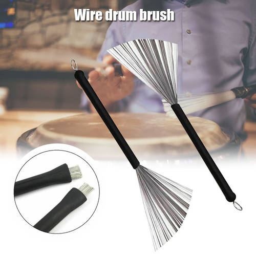 Metal Wire Drum Brushes Cleaning Tool Portable Jazz Musical Retractable Sticks YS-BUY