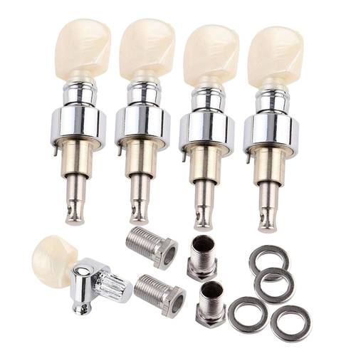 5Pcs 5 String Banjo Replacement Peg/Key Pearled Machine Head Square Button Tuning Tuner Machine Heads