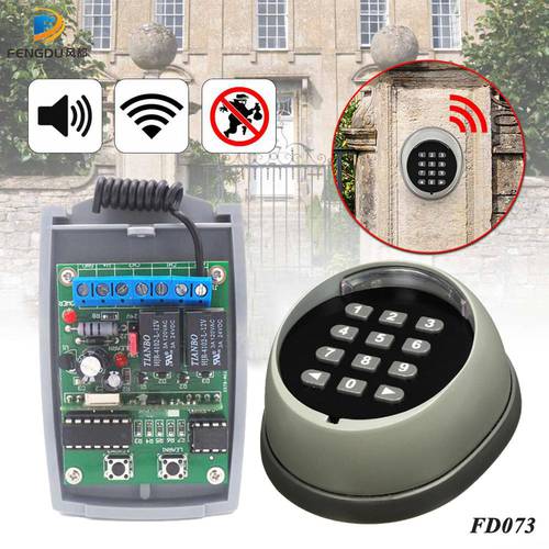 433MHZ Rolling code Wireless Numeric keypad for home gate automation door openers