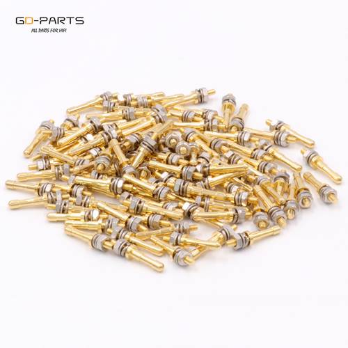 24K Gold Plated Brass Turrets Posts Terminals Lugs Bolts For Hifi Audio Guitar AMP DIY