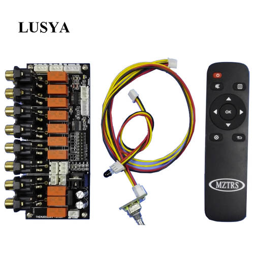Lusya Remote Sound Source Switching 6-way Audio Input 2 Way Output Signal Selector Switching Encoder Board E3-009
