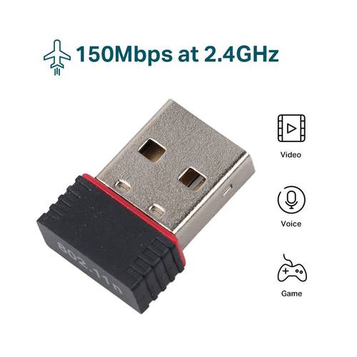 Mini USB Wifi Wireless Network Card 150M Wireless Network Card Wifi Receiver USB 802.11 B / G / N 150M WiFi Adapter For Laptop