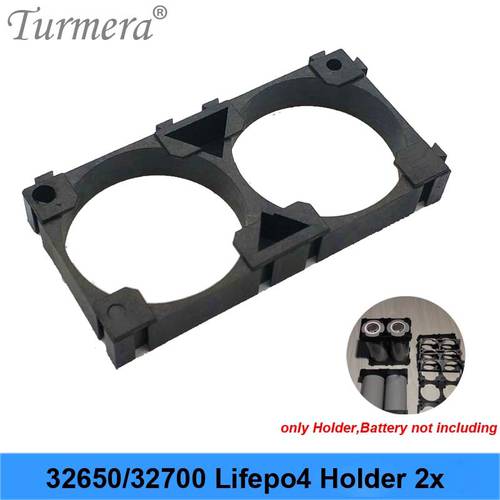 Turmera 32650 32700 2x Battery Holder Cell Safety Anti Vibration Plastic Brackets For 32650 32700 battery pack