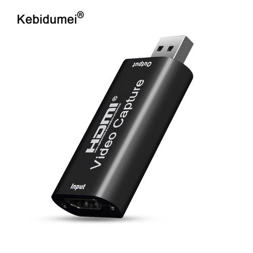 kebidumei Video Capture Card USB 2.0 Video Grabber Record Box For PS4 Game DVD Camcorder HD Camera Recording Live Streaming
