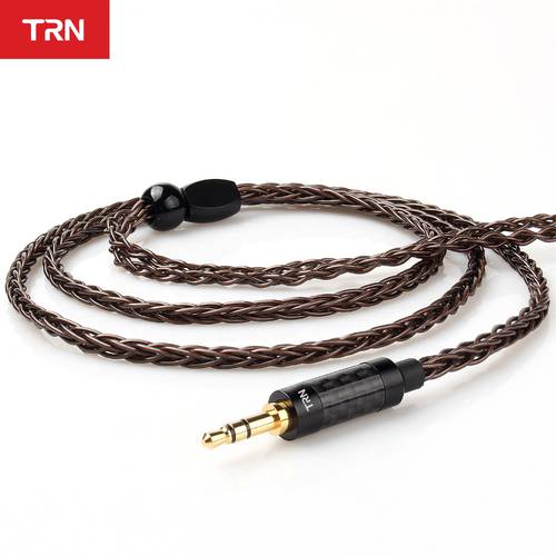 TRN T4 8 Core OCC Copper Cable /3.5MM With MMCX/2PIN Connector Upgraded Cable Earphones Cable For TRN KZ ZSX EDX V90 BA5 ST1