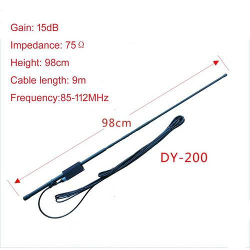 DIY FM Gain parasitic array antenna Aerial Home Amplifier Radio External Signal Enhanced TV F 3.5MM Connector for Sony JVC sharp