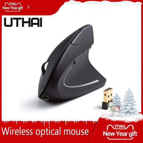 UTHAI The New 2020 Arc-Shaped Fifth-Generation Wireless Mouse 2.4G Optical Mouse Is Ergonomic, Suitable For PC And Laptop Mice