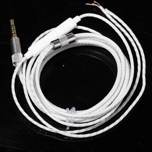 4 Color 3.5mm Jack DIY Earphone Audio Cable Controller Repair Replacement Headphone 18 Copper Core Wire