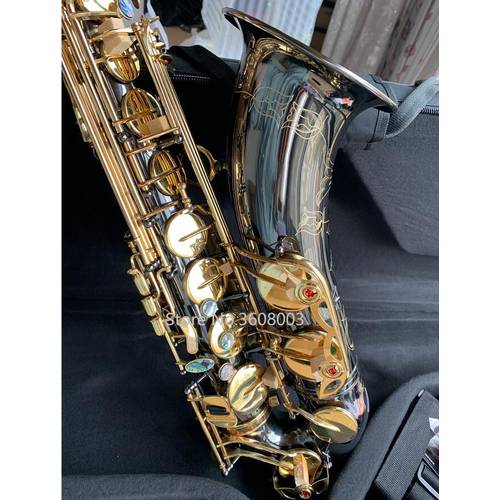 Custom Tenor Saxophone Instrument New B Flat Tenor Sax Wind / Tube Black Nickel Gold Key Saxophone