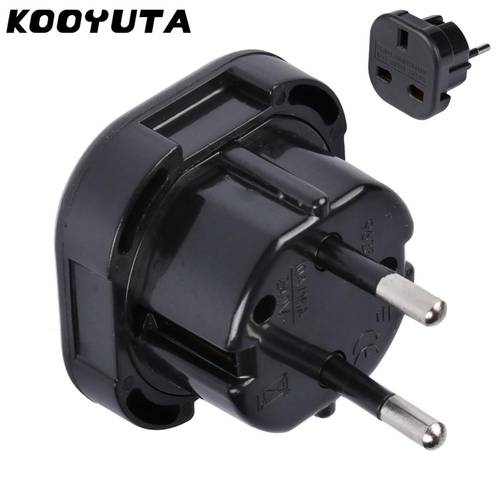 KOOYUTA Universal Travel UK To EU Euro Plug AC Power Charger Adapter Converter Socket Power Plug Adaptor Connector