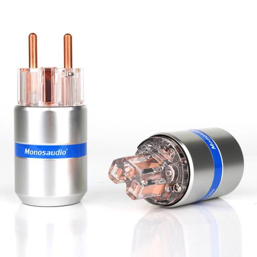 Monosaudio E107/F107 pure copper Schuko power plug hifi audio EU Plug Hifi EUR Power Plug IEC Connectors