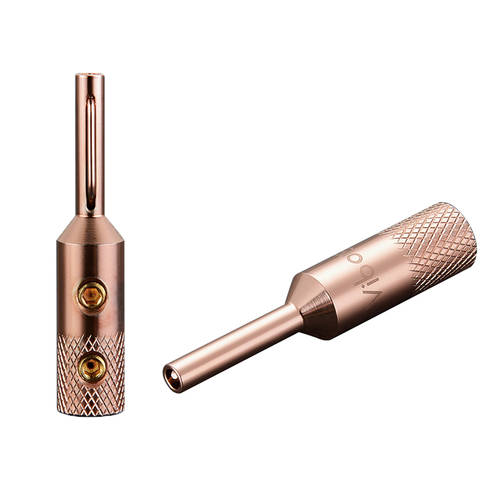 Viborg Hi-END 4Pcs VB401 Speaker Cable Pure Copper Banana Copper Rhodium Plated audio Style banana plug