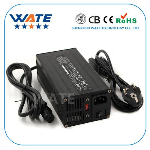 58.4V 7A charger LiFePO4 iron phosphate battery smart 16S 48V charger high power aluminum box with fan