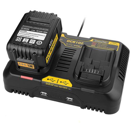 Free shipping LiIon Battery Charger 4.5A Max for Dewalt 10.8V 12V 14.4V 18V 20V DCB105 DCB101 DCB102 DCB112 DCB205 with USB port