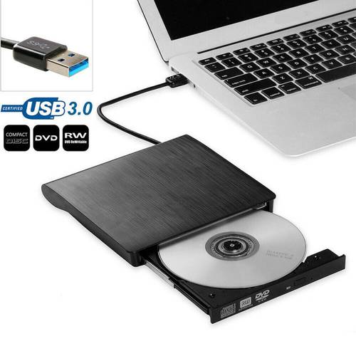 Slim USB 3.0 External Drive DVD/CD Writer Burner Reader Player for Laptop PC USB 3.0 Slim External DVD RW CD Writer Drive Burner