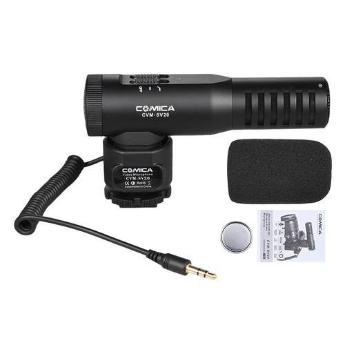Comica CVM-SV20 Professional Full Metal Stereo on-camera Microphone System for DSLR camera smartphone