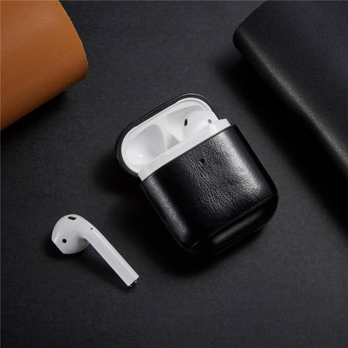 Leather Headphone Cases for Apple Airpods 1/2 Wireless Earphone Protective Cover Bags for Apple Airpods Charging Box Covers Bags