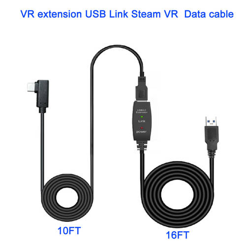 USB Headset Cable for Oculus Quest Link Steam VR Glasses Accessories 8M/26FT Type A to C USB Data Cable Extension Line
