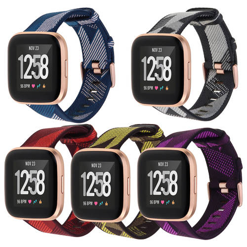 Canvas Band Compatible with Fitbit Versa/Versa 2/Fitbit Versa Lite Classic Canvas&Soft Sport Strap Replacement Wristband Correa