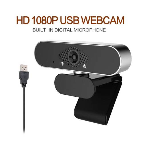 1080P Webcam with Microphone HD PC Webcam USB Streaming Computer Web Camera with 110° View Angle for Recording