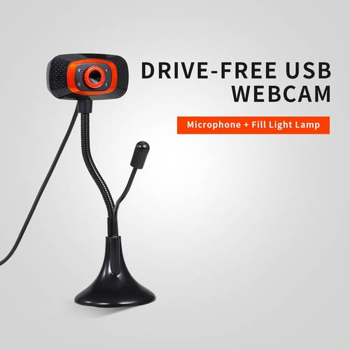 USB Webcam Web Camera with Microphone Light web-cam for PC Computer PC camera Plug and Play wide angle usb camera