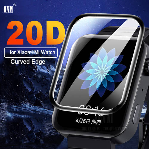 20D Curved Edge Full Coverage Soft Clear Protective Film Cover For Xiaomi Mi Watch 2019 Screen Protector Guard (Not Glass)