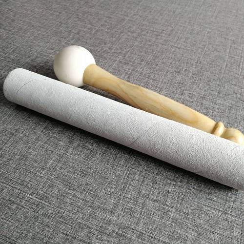 One Suede Stick & One Rubber Mallet for Playing Crystal Singing Bowls