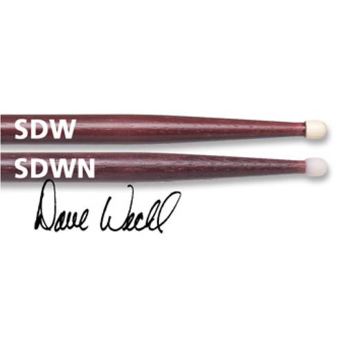 Vic Firth Dave Weckl Signature Series - Dave Weckl Wood or Nylon Tip Drumsticks, Barrel tip for broad cymbal sound