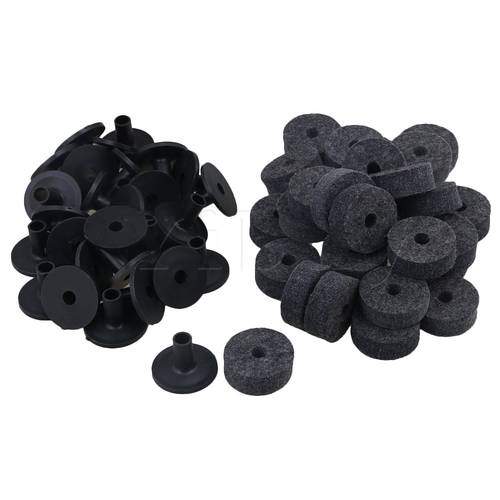 10pcs Orange Grey Black Gold Plastic Brass Alloy Drum Cymbal Sleeves Stand Felt Pads Washers Flange Base Percussion Parts