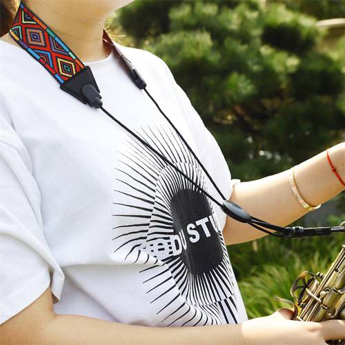 High quality Red Diamond Pattern Shoulder Strap Neckband for Saxophone Accessories