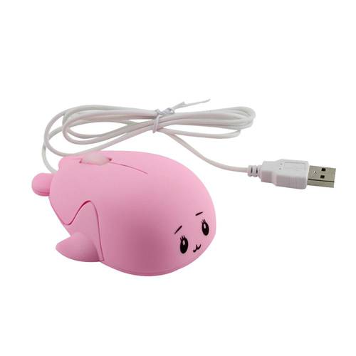 New Arrival 1200DPI Cute Mini Whale Ergonomic PC Laptop USB Wired Optical Gaming Mouse Mice